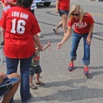 Upsala held their annual Heritage Days Festival last weekend with a parade on Saturday. Pictured are some of the Upsala Area School teachers handing out pencils. Photos by John Young.